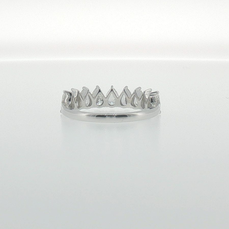 Pear Shape Diamond Band in White Gold