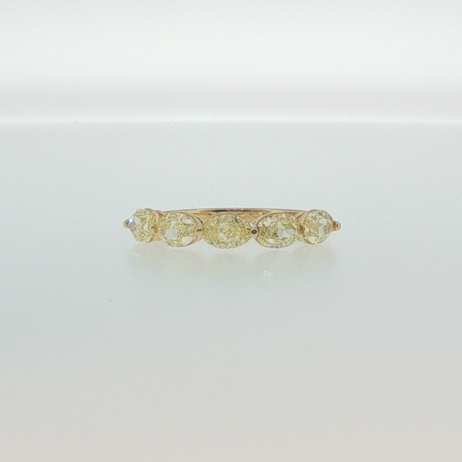 Fancy Yellow Diamond Multi-Stone Ring in Yellow Gold