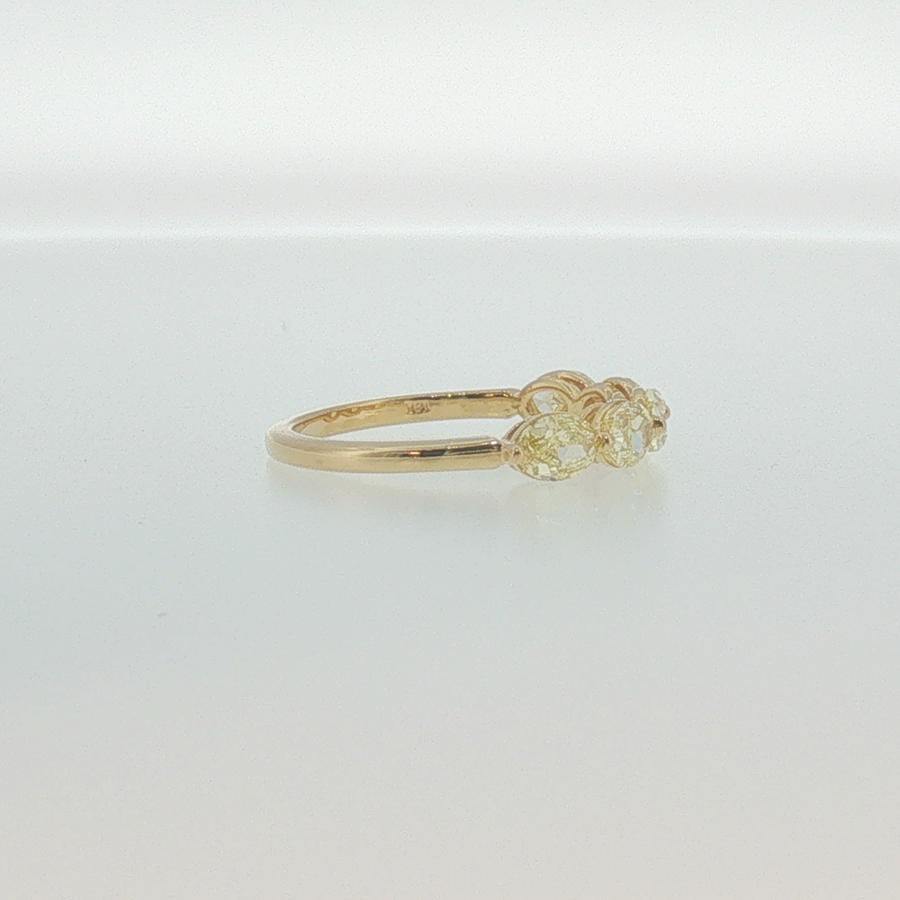 Fancy Yellow Diamond Multi-Stone Ring in Yellow Gold