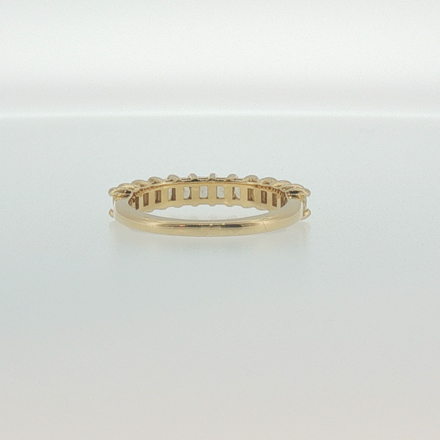 Fancy Yellow Diamond Shared Prong Band in Yellow Gold