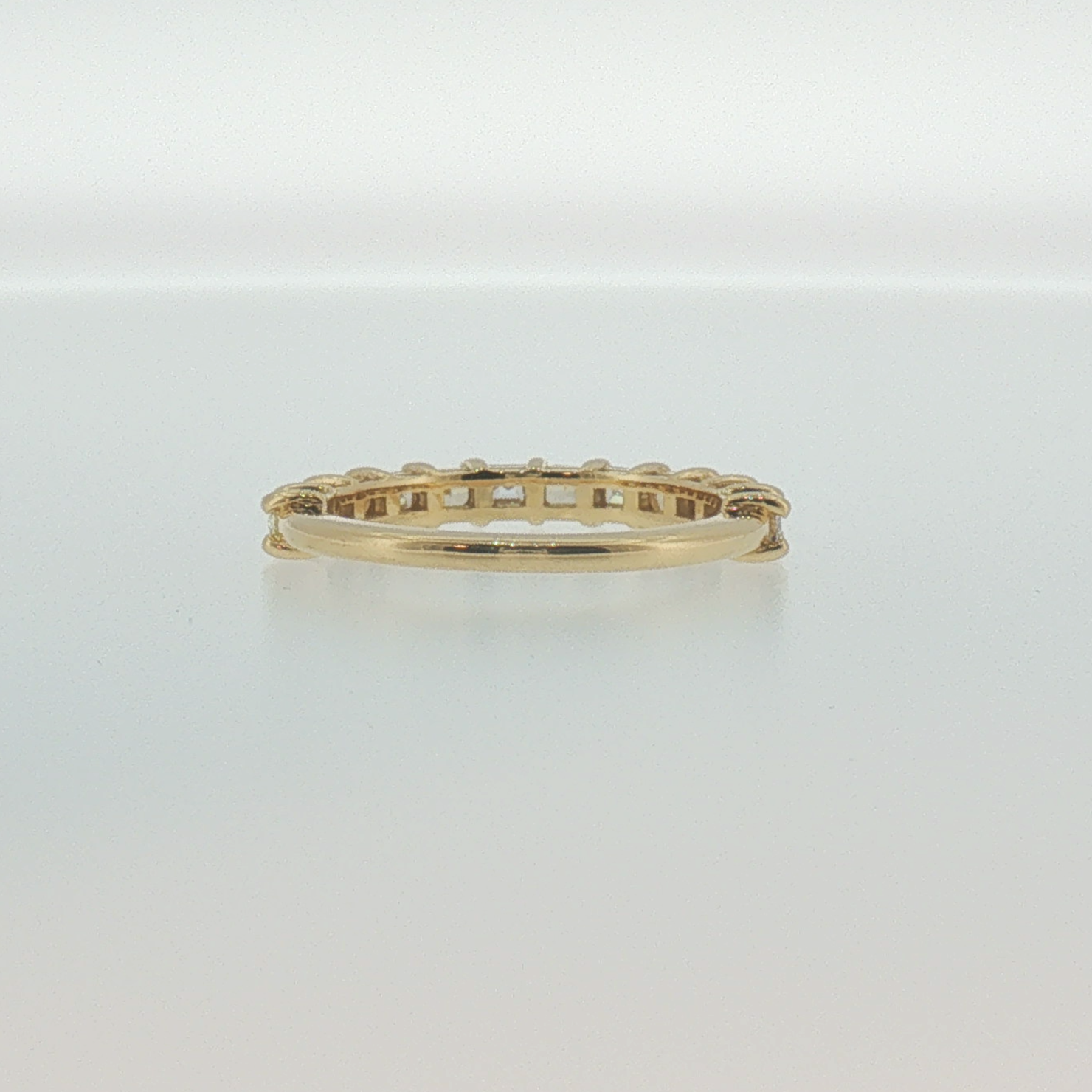 Fancy Yellow and White Diamond Band in Yellow Gold