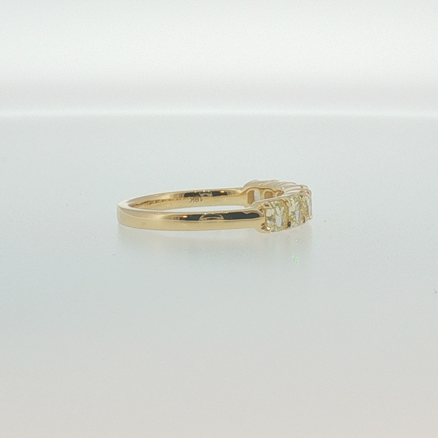 Fancy Yellow Diamond Band in Yellow Gold