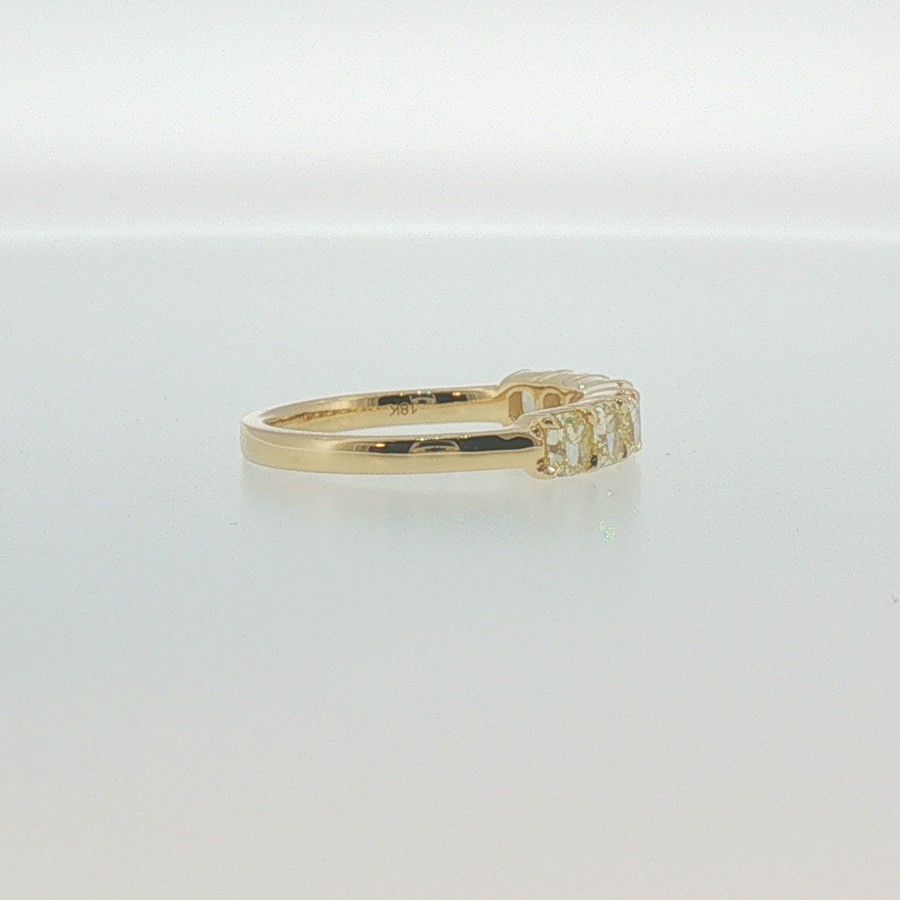 Fancy Yellow Diamond Band in Yellow Gold