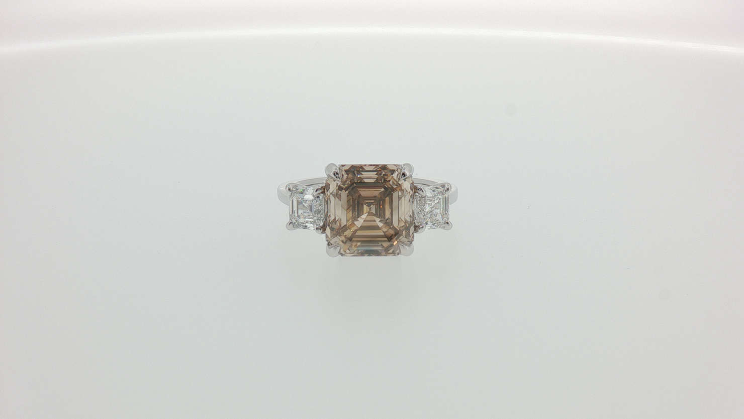 Fancy Brown Diamond Three-Stone Ring in White Gold