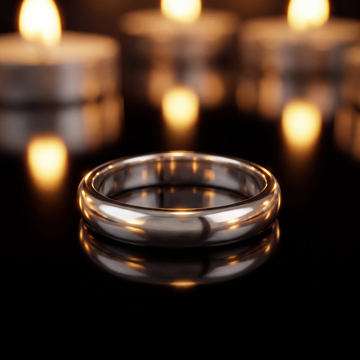 Classic Polished Wedding Band in 14K White Gold