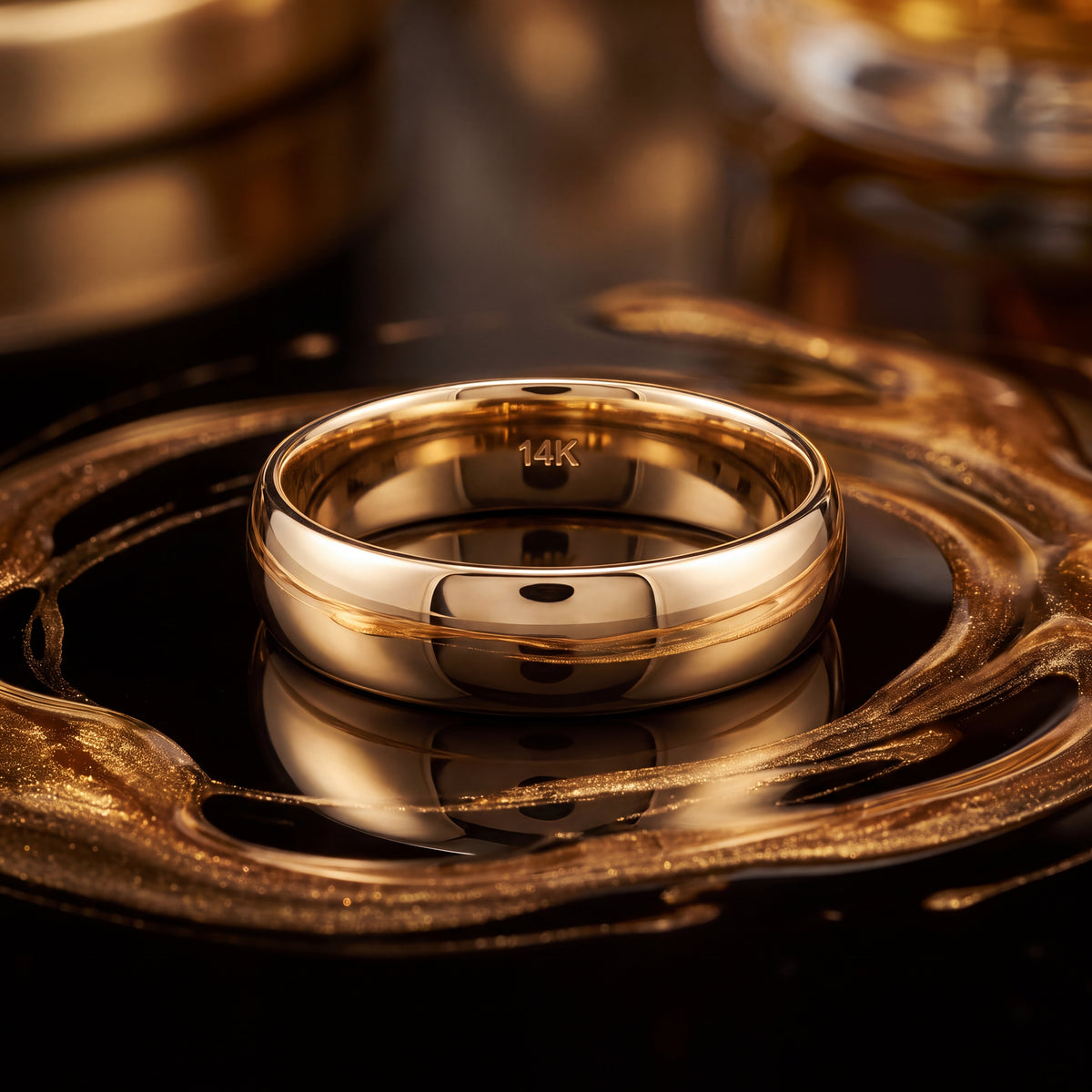 Classic Polished 6mm Wedding Band in 14K Yellow Gold