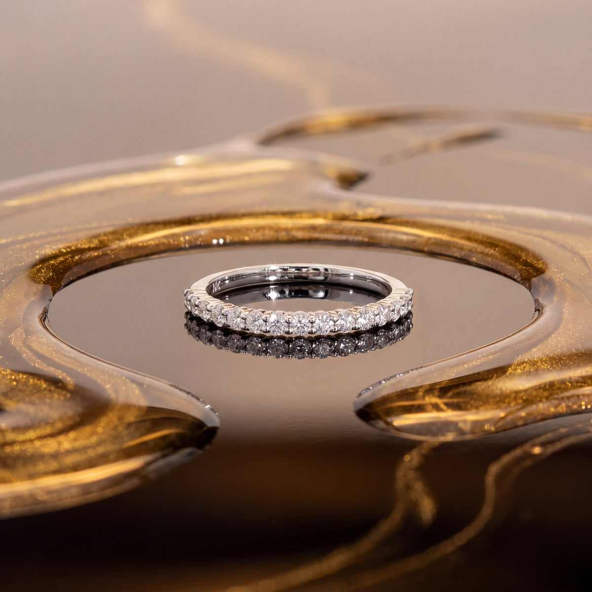 0.34 ct Diamond Half-Eternity Band Ring in 14K White Gold