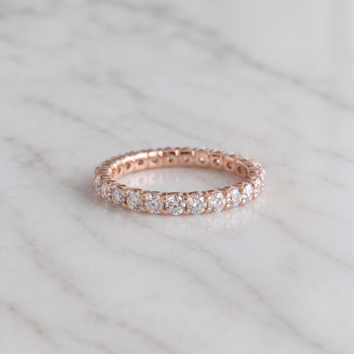 Diamond Eternity Ring in Rose Gold