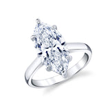 4.03 Carat Lab Diamond Marquise Engagement Ring in 14k White Gold