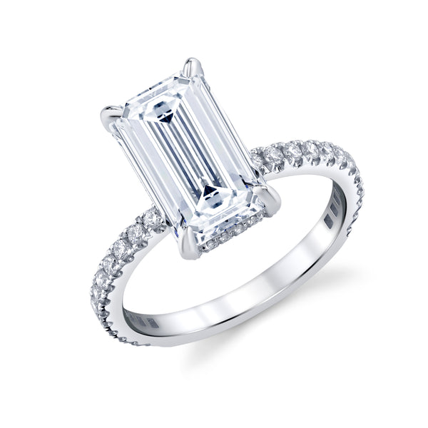 4.00 Carat Lab Diamond Engagement Ring in 14k White Gold