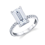 4.00 Carat Lab Diamond Engagement Ring in 14k White Gold