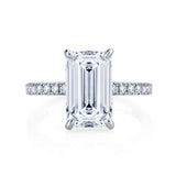 4.00 Carat Lab Diamond Engagement Ring in 14k White Gold