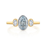 1.10 Carat Oval Cut Lab Diamond Engagement Ring in 14k Yellow Gold