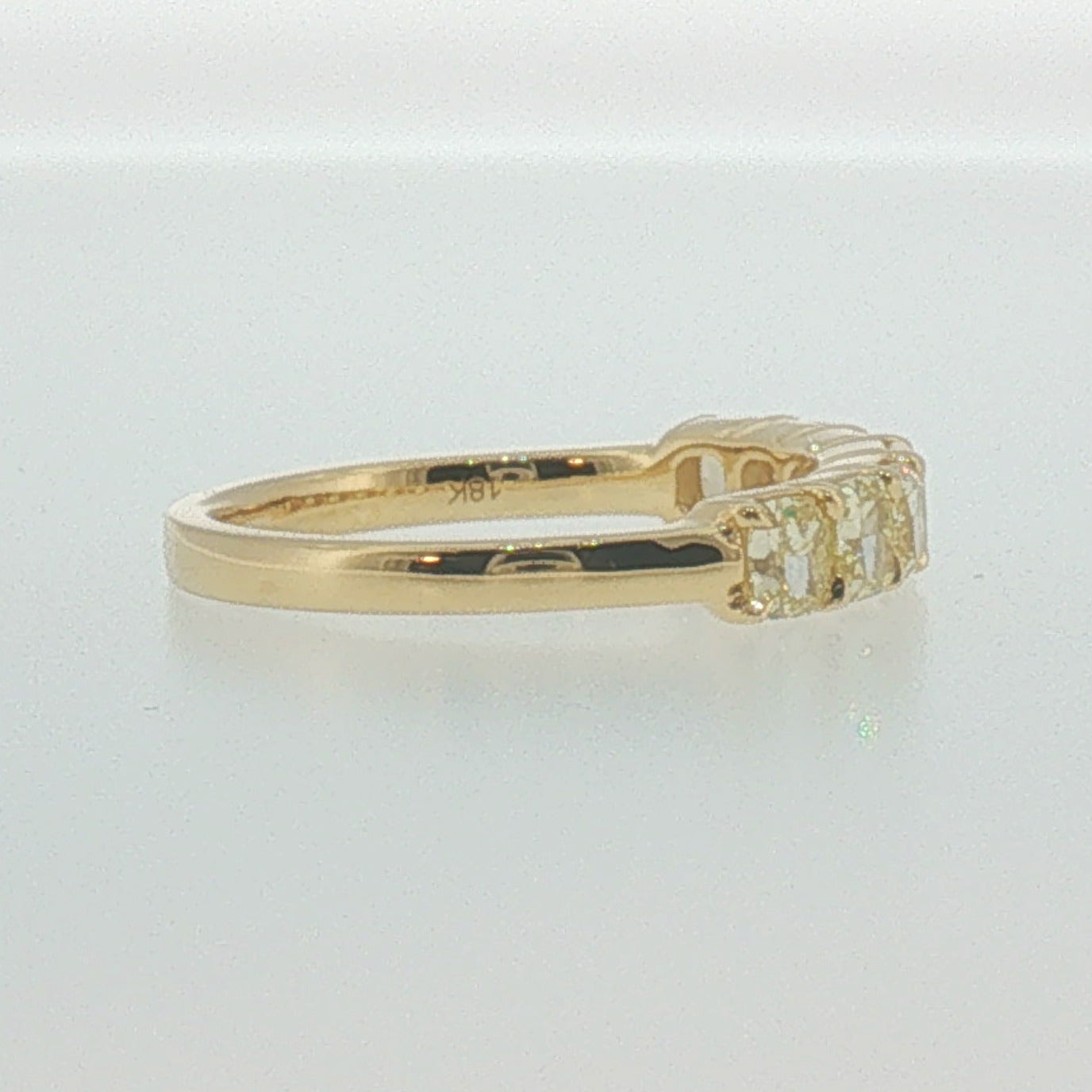Fancy Yellow Diamond Band in Yellow Gold