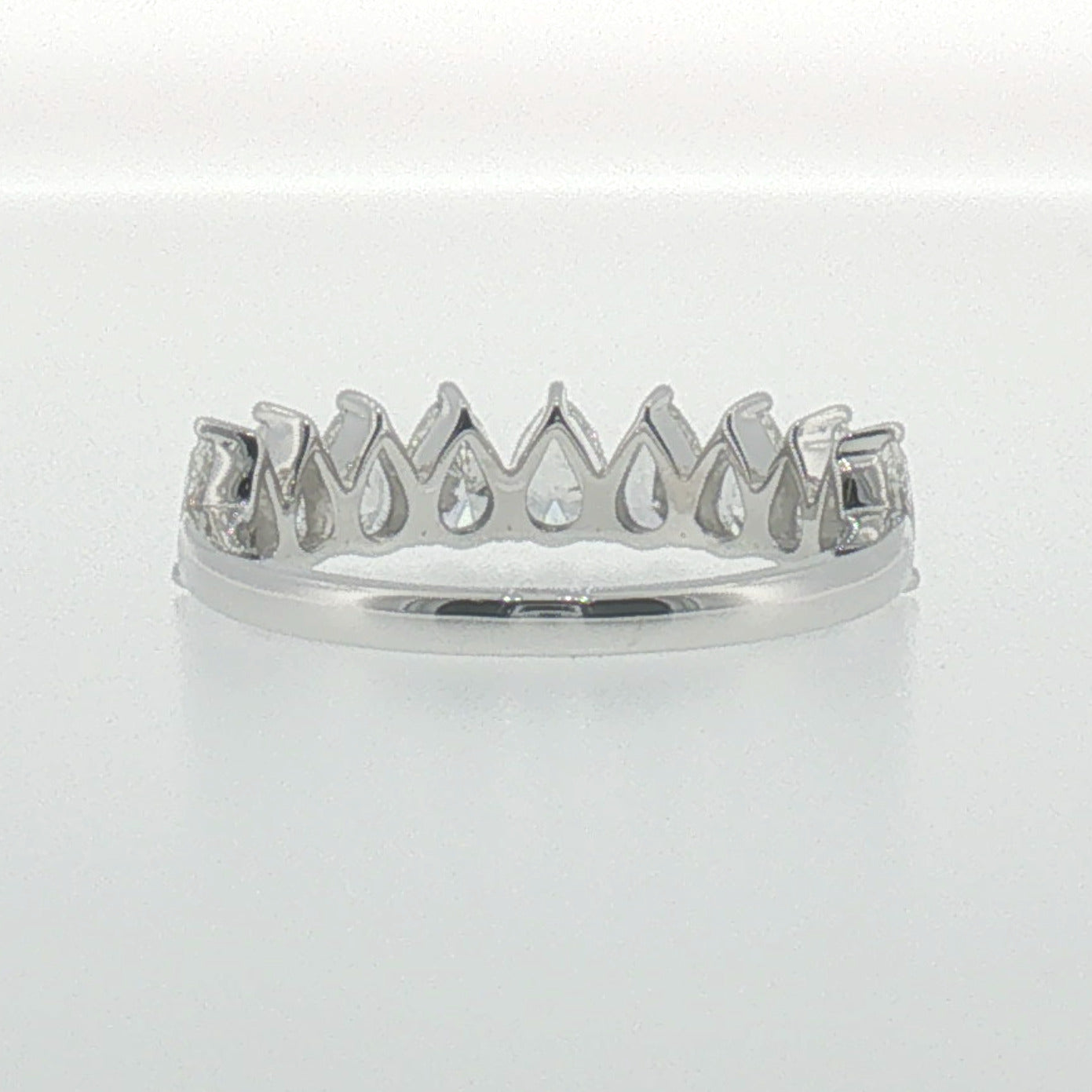 Pear Shape Diamond Band in White Gold