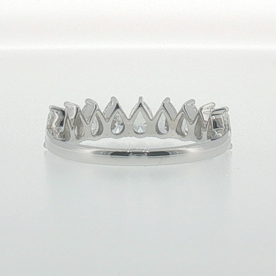 Pear Shape Diamond Band in White Gold