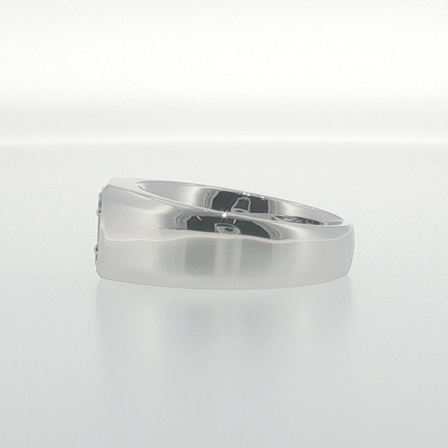 White Gold Composite Diamond Signet Ring