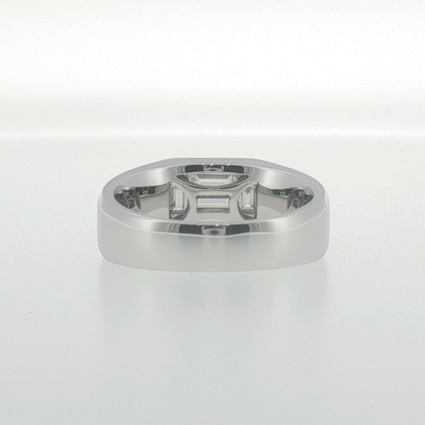White Gold Composite Diamond Signet Ring