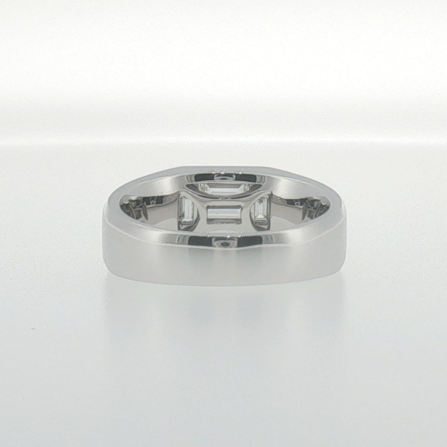 White Gold Composite Diamond Signet Ring