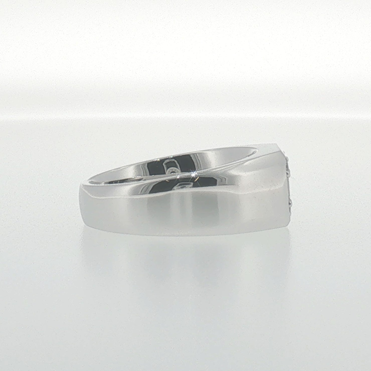 White Gold Composite Diamond Signet Ring
