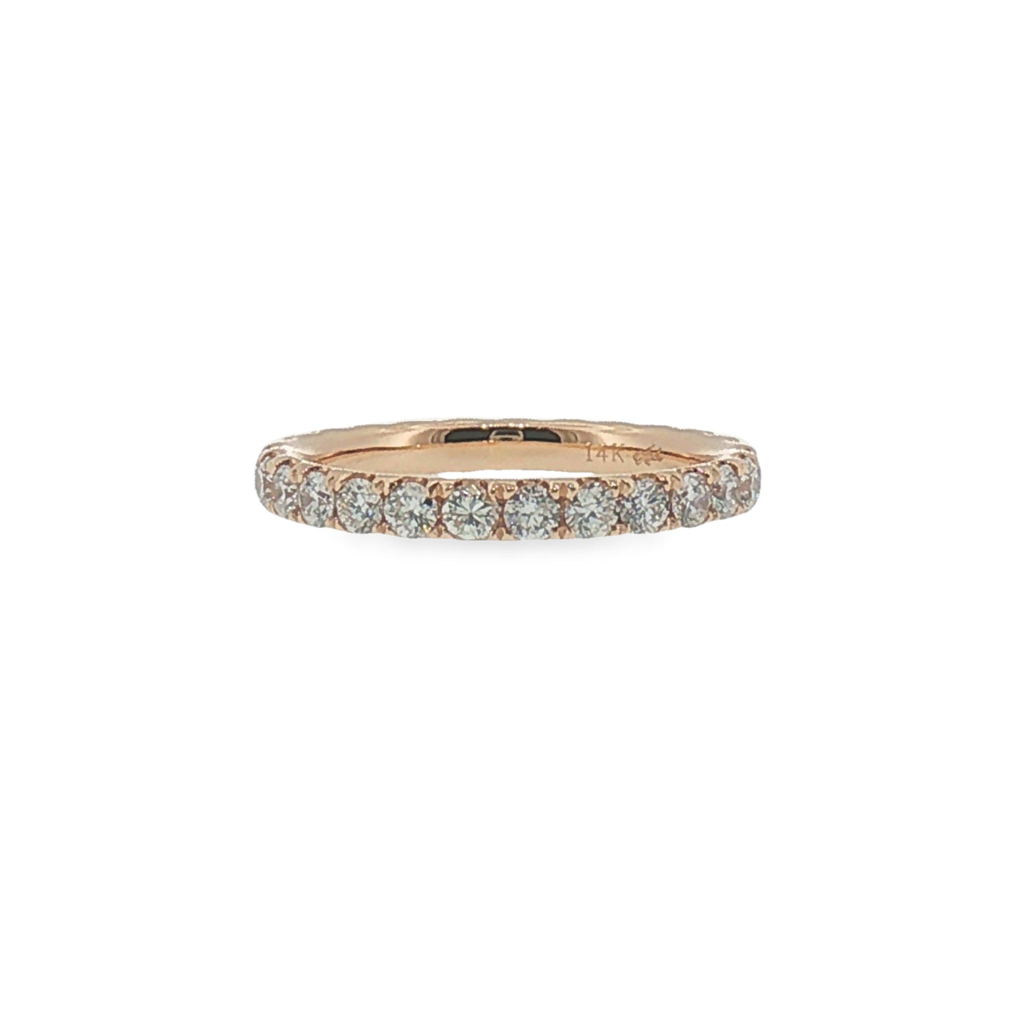 Round Diamond Eternity Ring in Rose Gold