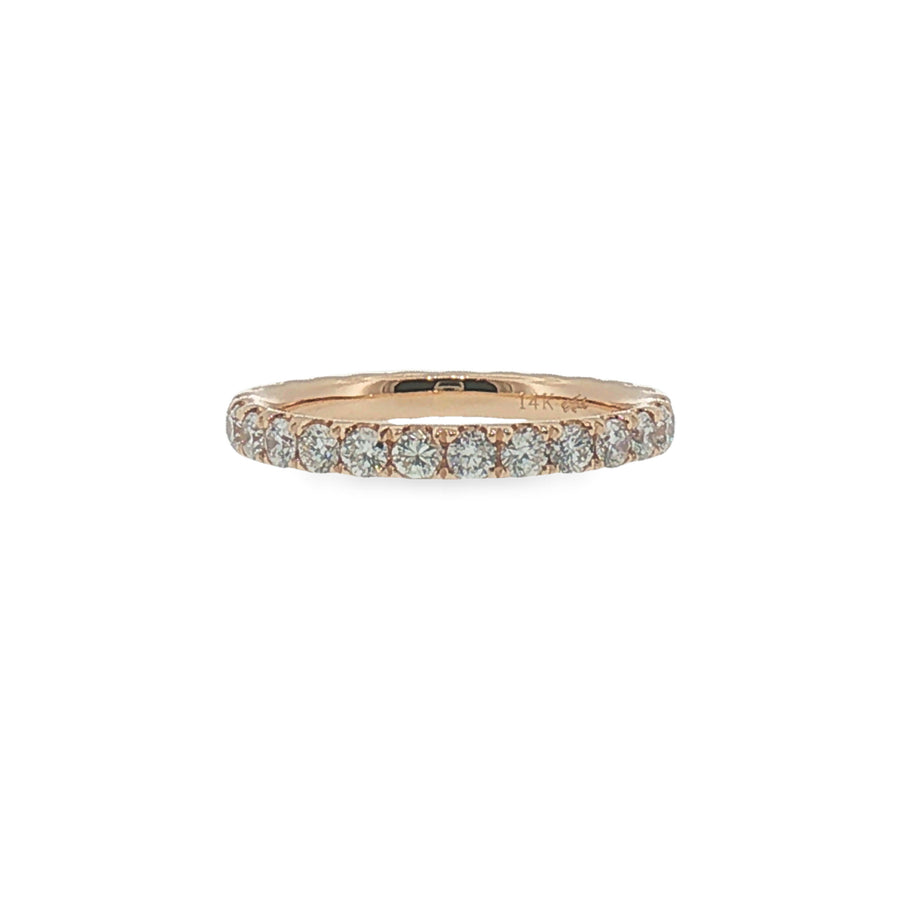Round Diamond Eternity Ring in Rose Gold