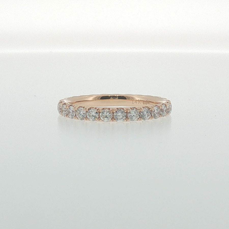 Round Diamond Eternity Ring in Rose Gold
