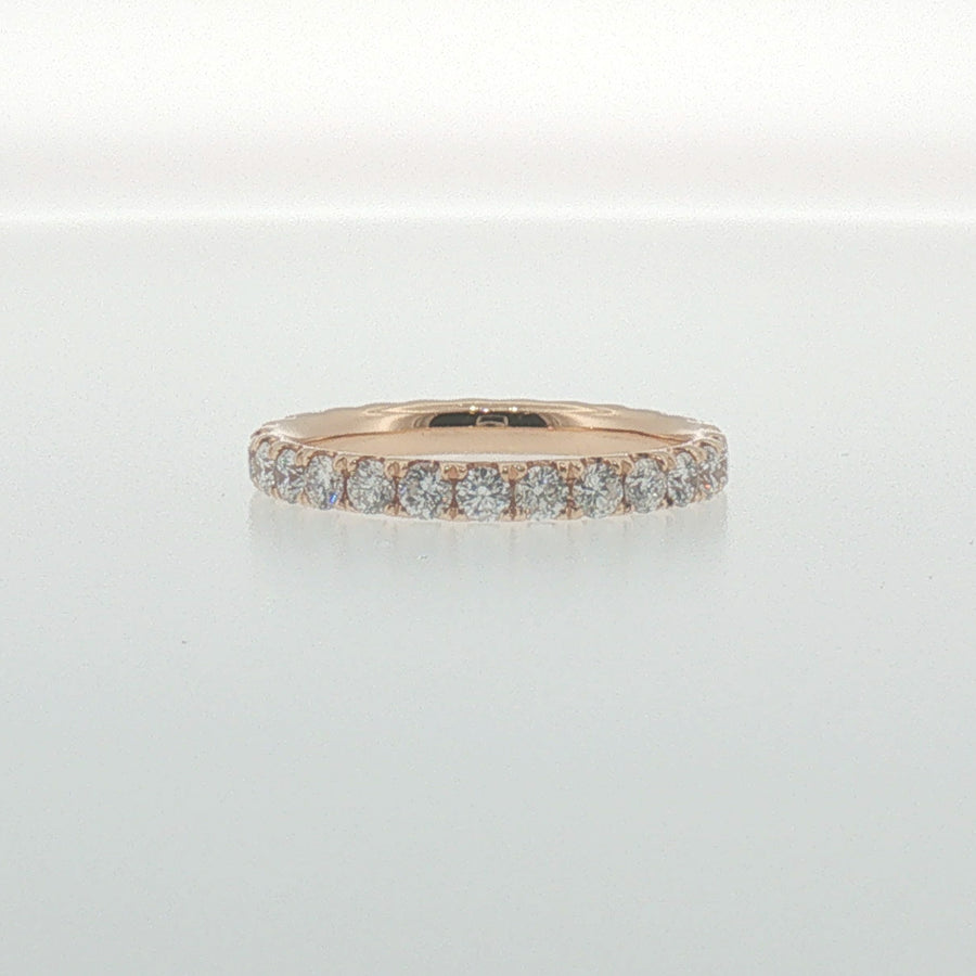 Round Diamond Eternity Ring in Rose Gold