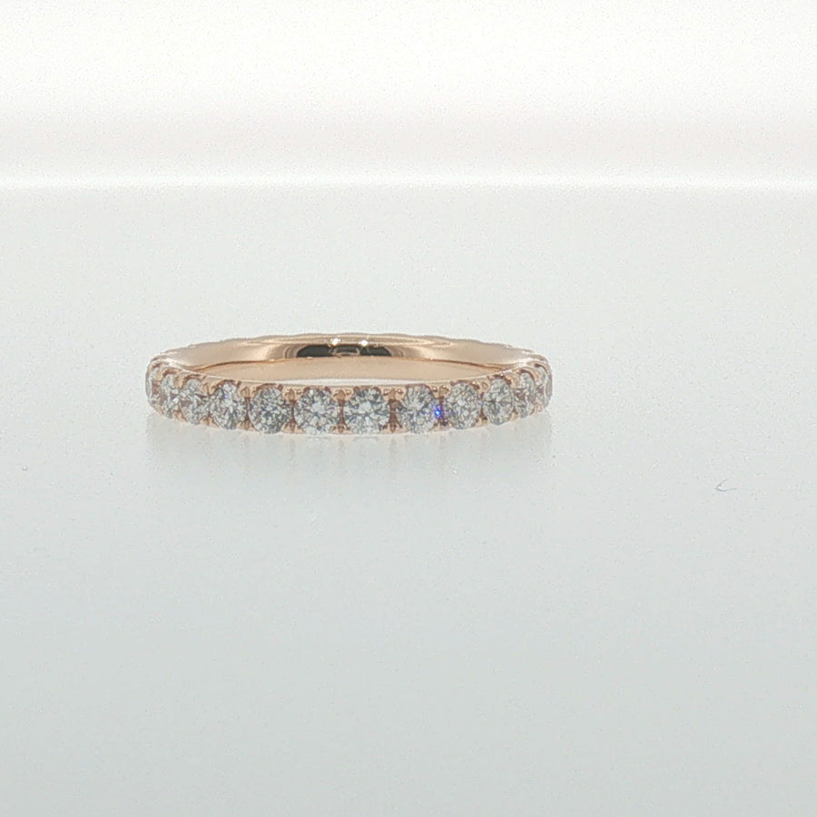 Round Diamond Eternity Ring in Rose Gold