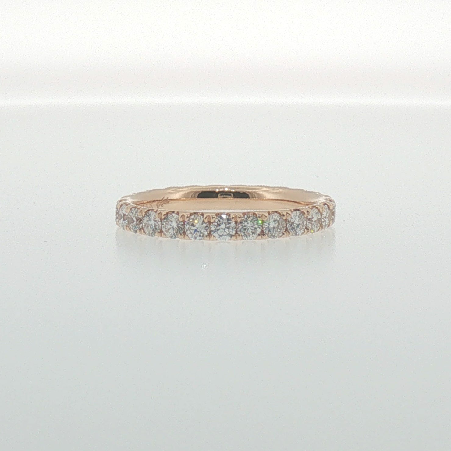 Round Diamond Eternity Ring in Rose Gold