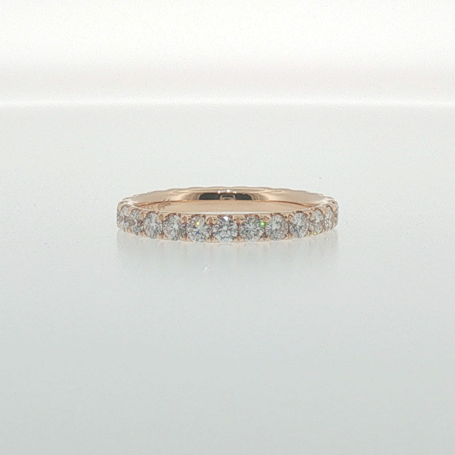 Round Diamond Eternity Ring in Rose Gold