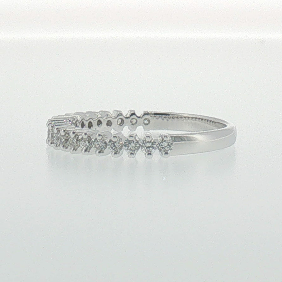 White Gold Two Prong Diamond Band