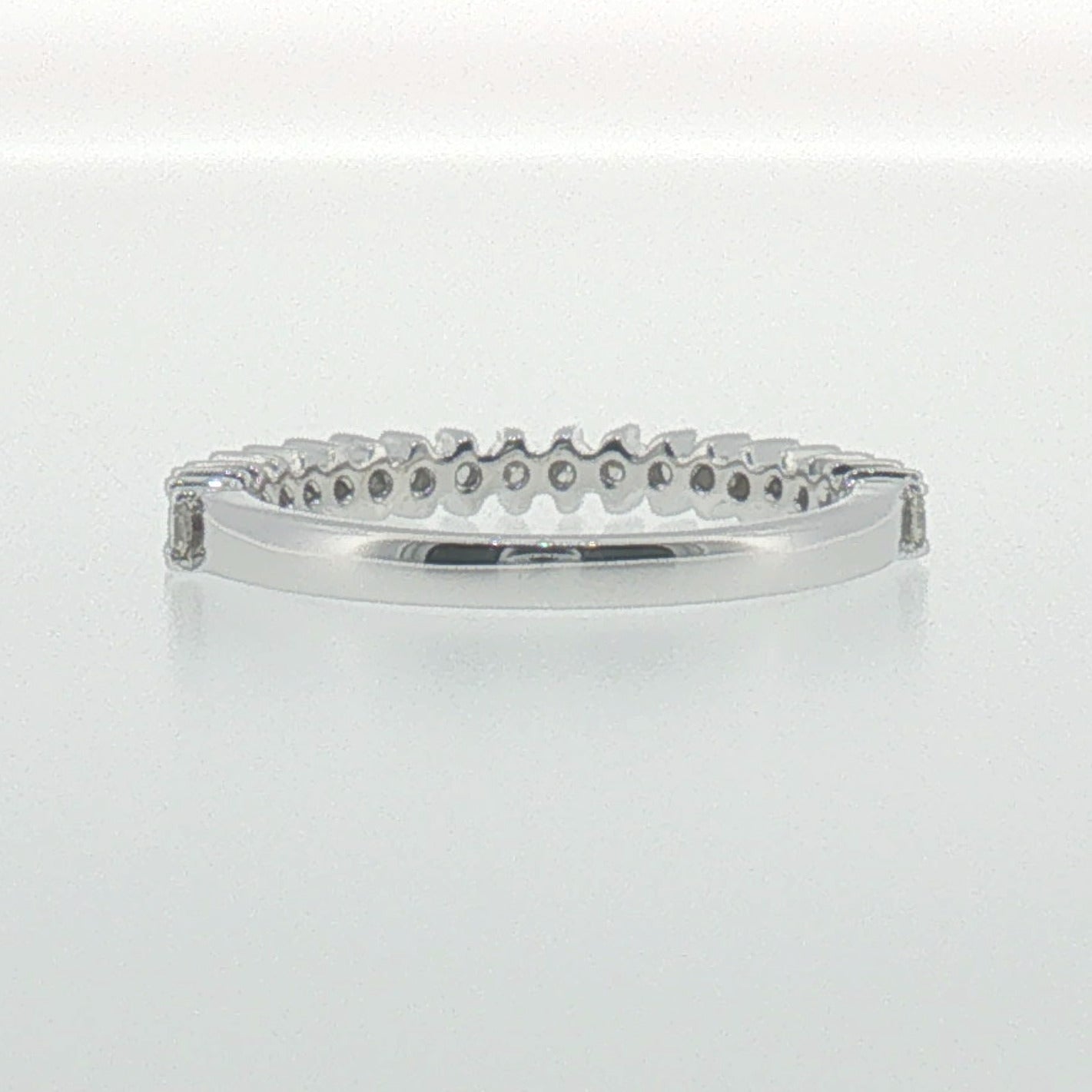 White Gold Two Prong Diamond Band