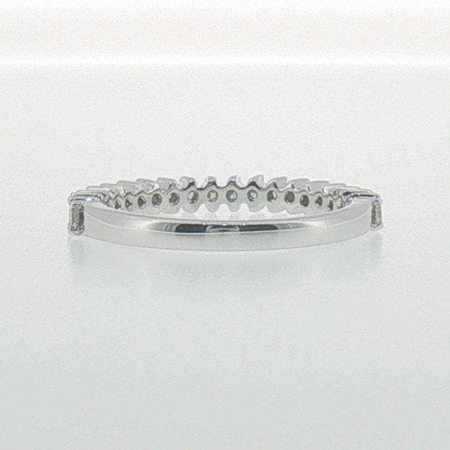 White Gold Two Prong Diamond Band