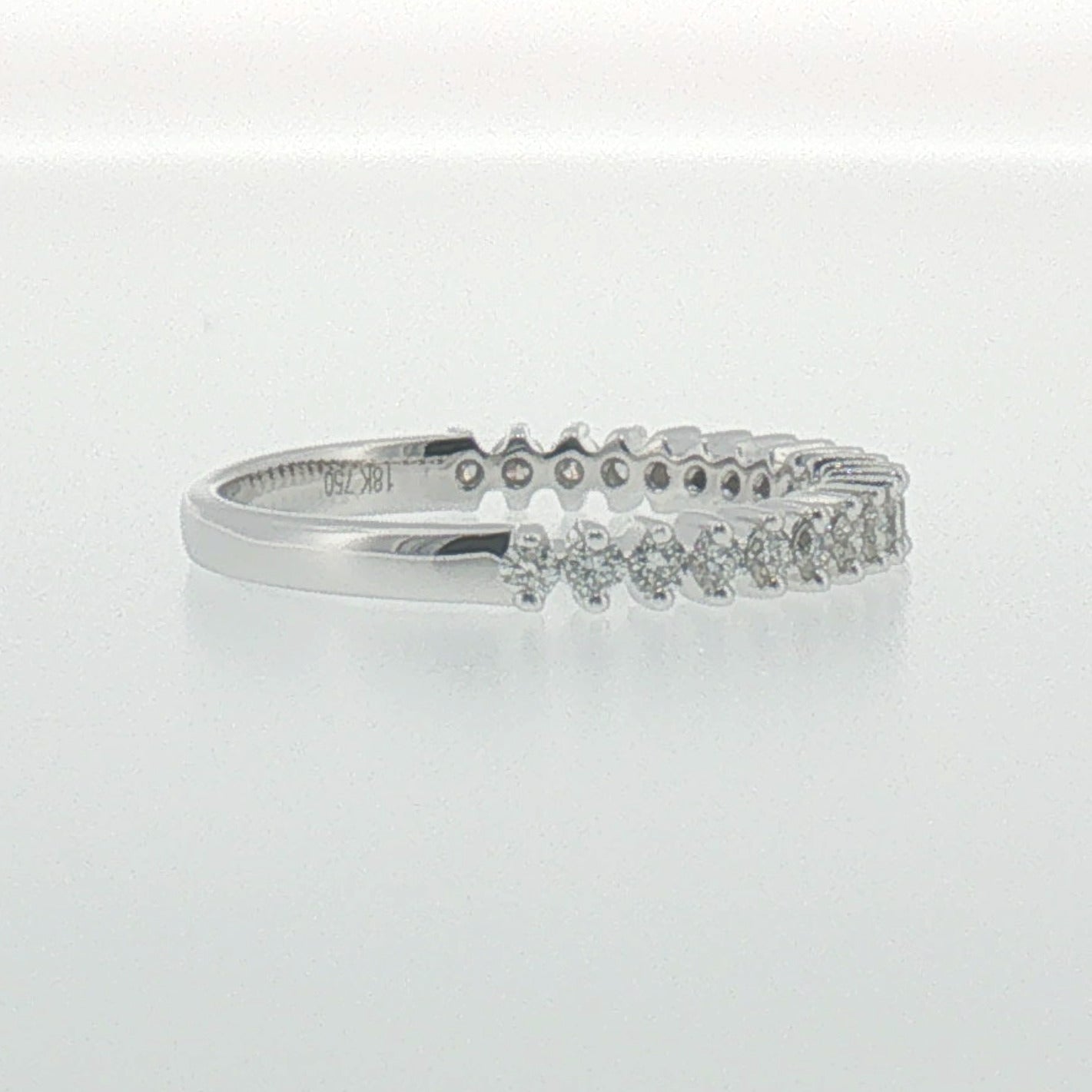 White Gold Two Prong Diamond Band