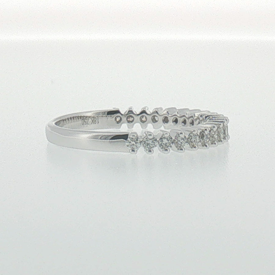 White Gold Two Prong Diamond Band