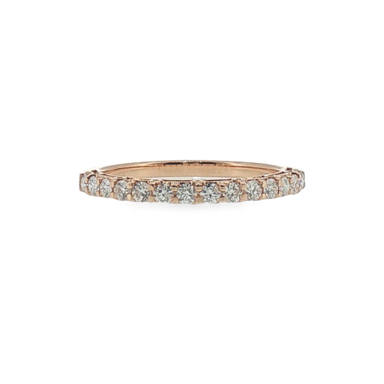 Rose Gold Shared Prong Diamond Band