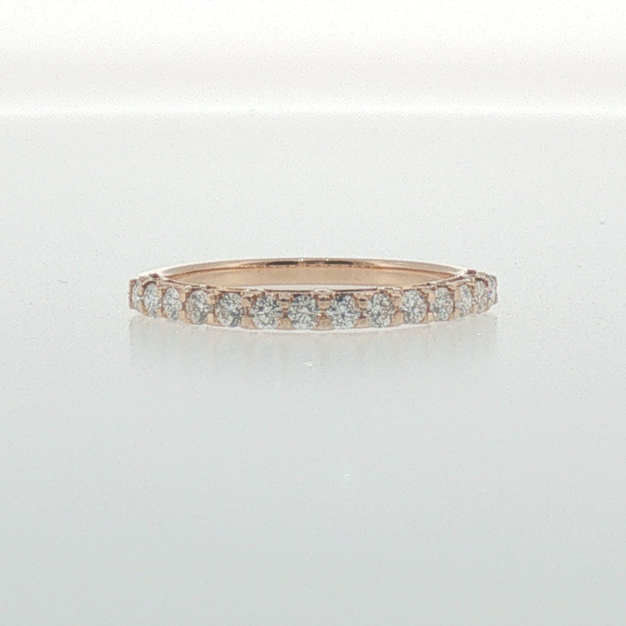 Rose Gold Shared Prong Diamond Band