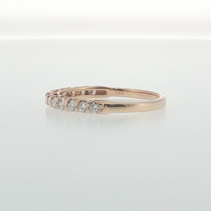 Rose Gold Shared Prong Diamond Band