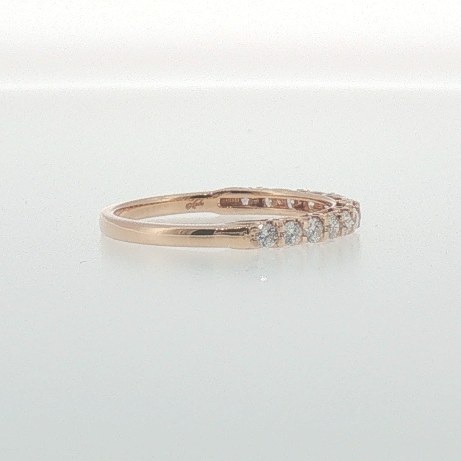 Rose Gold Shared Prong Diamond Band