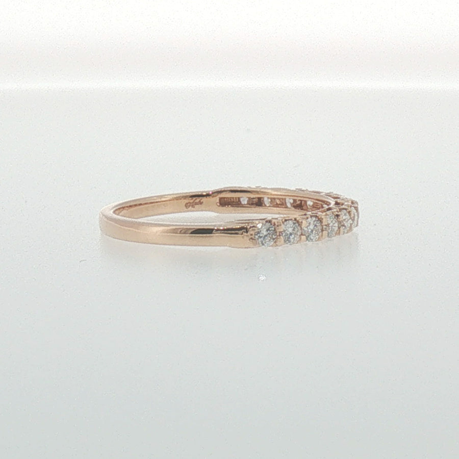 Rose Gold Shared Prong Diamond Band