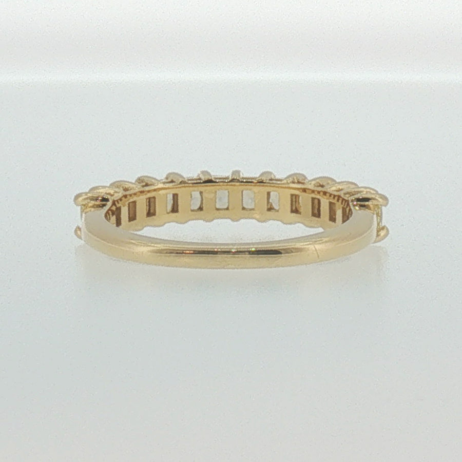 Fancy Yellow Diamond Shared Prong Band in Yellow Gold