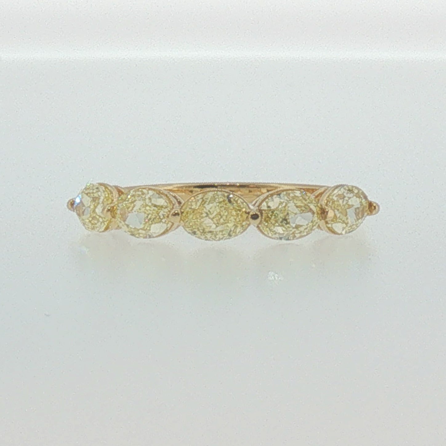 Fancy Yellow Diamond Multi-Stone Ring in Yellow Gold