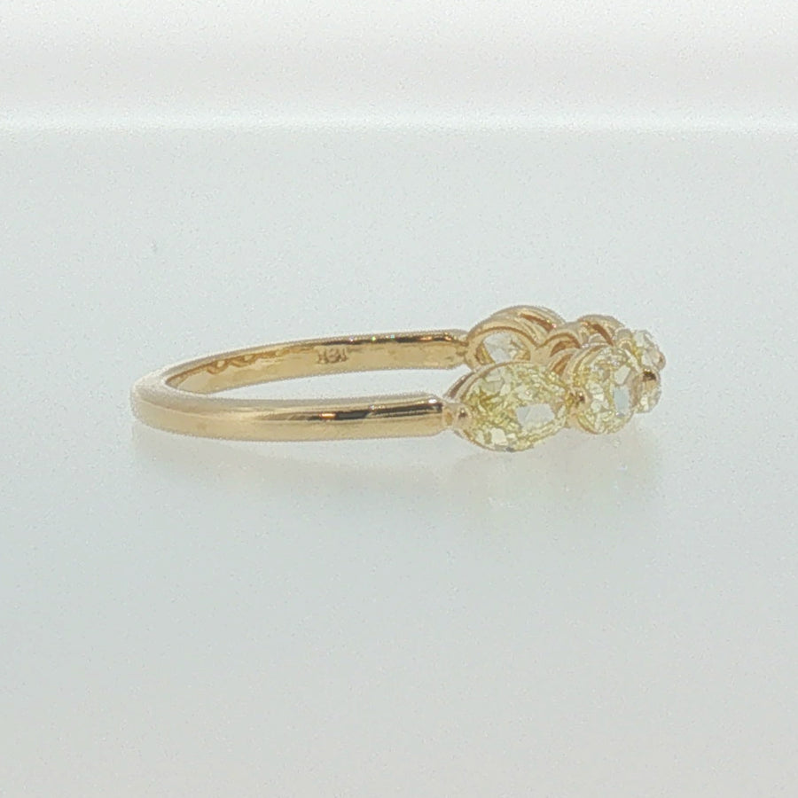 Fancy Yellow Diamond Multi-Stone Ring in Yellow Gold