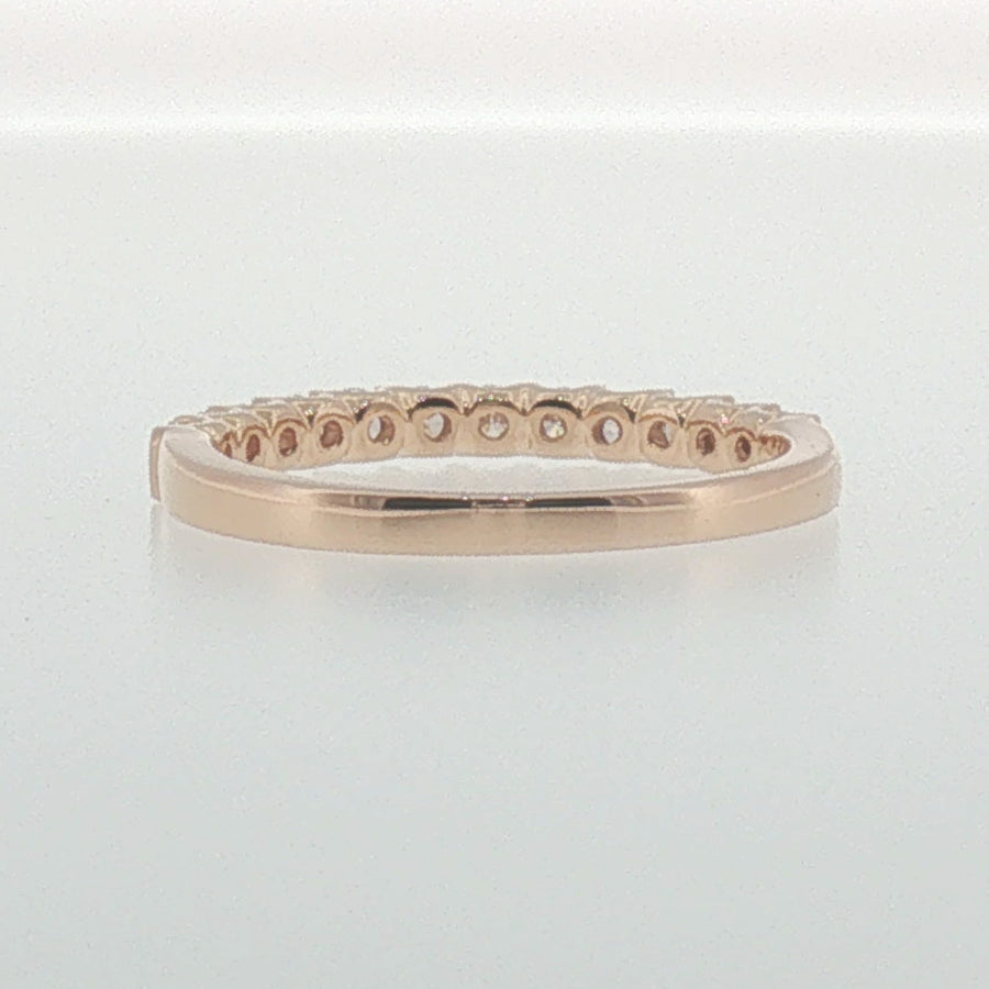 Diamond Shared Prong Band in Rose Gold