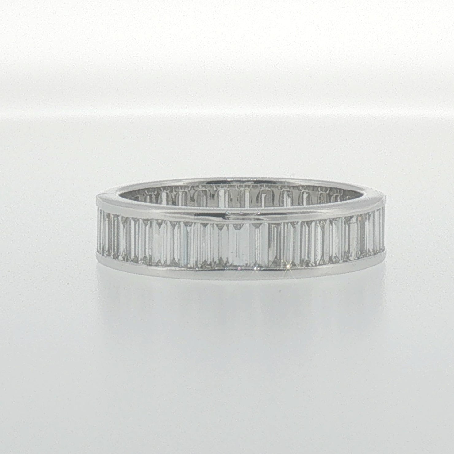 Baguette Diamond Eternity Ring in White Gold