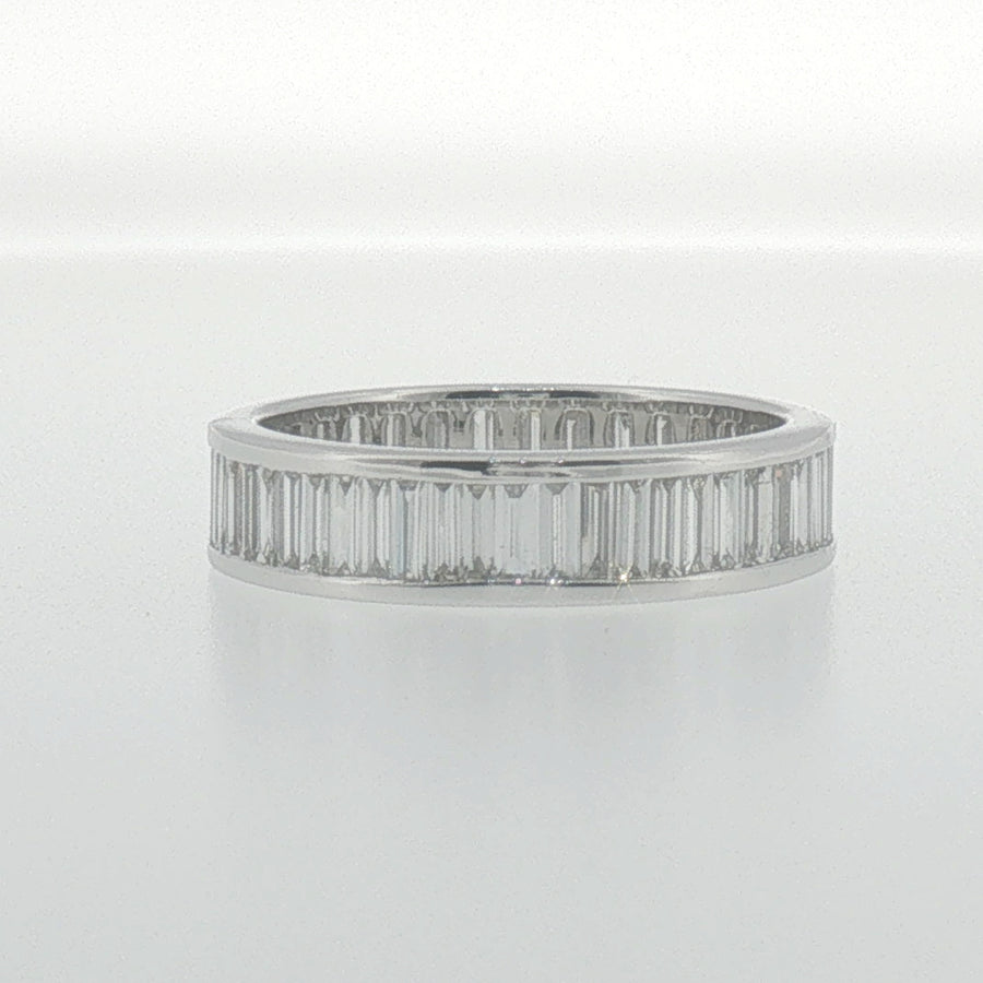 Baguette Diamond Eternity Ring in White Gold
