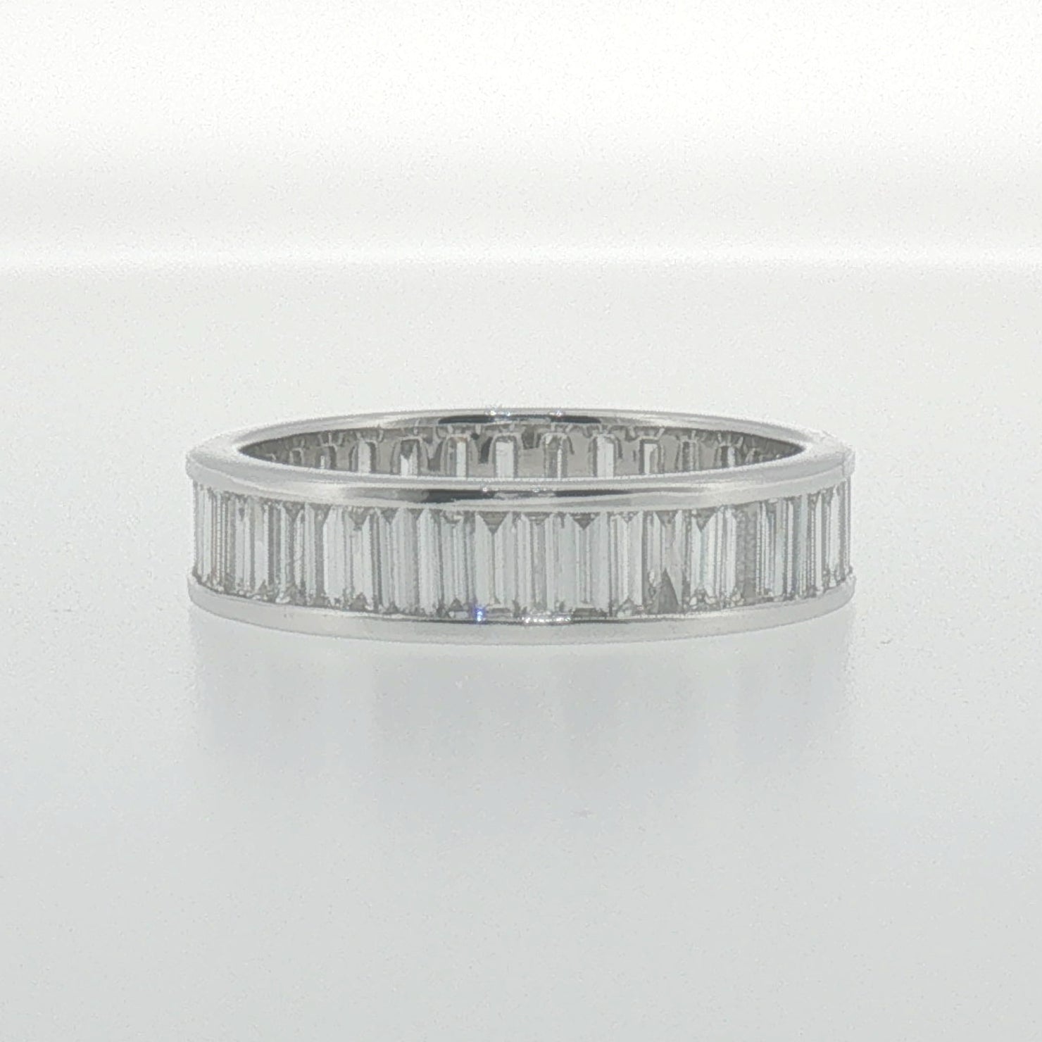 Baguette Diamond Eternity Ring in White Gold