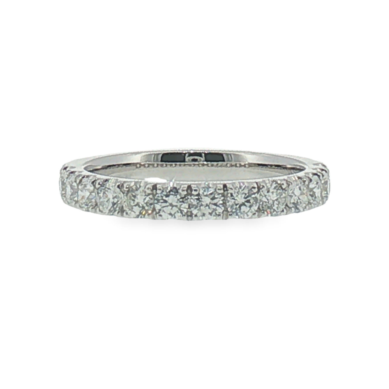 White Gold Diamond 'U' Prong Band