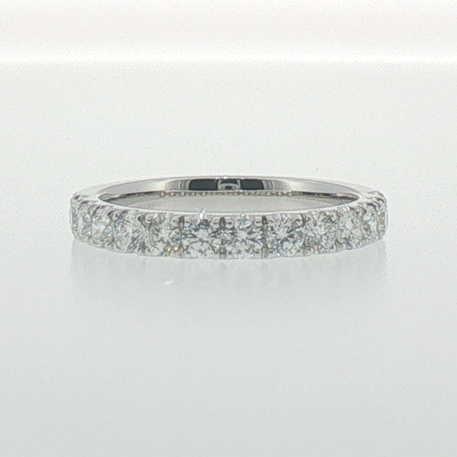 White Gold Diamond 'U' Prong Band